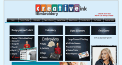 Desktop Screenshot of creativeinkandembroidery.com